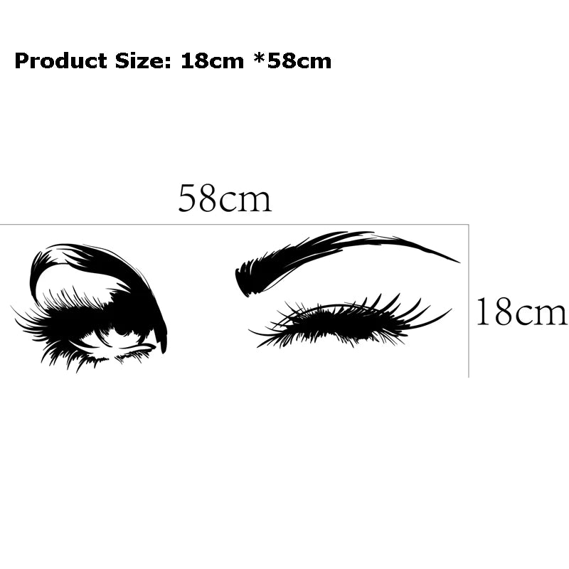 Wall Decals Beautiful Charming Eyes Lashes Wink Decor Wall Art Mural Vinyl Decal Stickers Interior Design Bedroom Sticker
