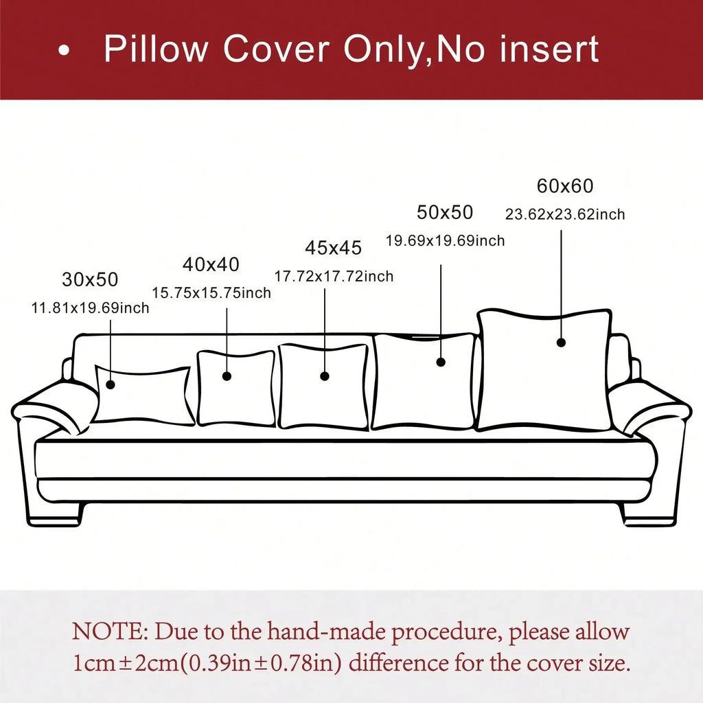Black Cushion Cover Chenille Throw PillowCover 30/40/45cm Decorative Pillows for Sofa Bed Velvet Luxury Sofa Cushions Home Decor