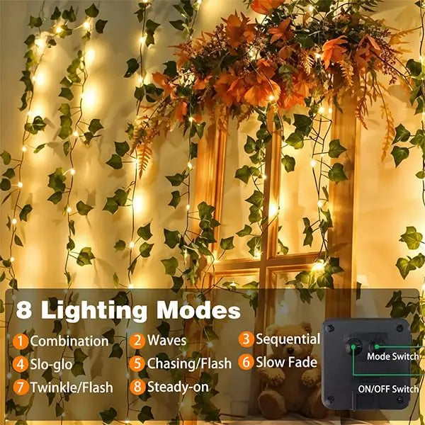 Solar Outdoor Fairy Lights – Waterproof, 8 Modes