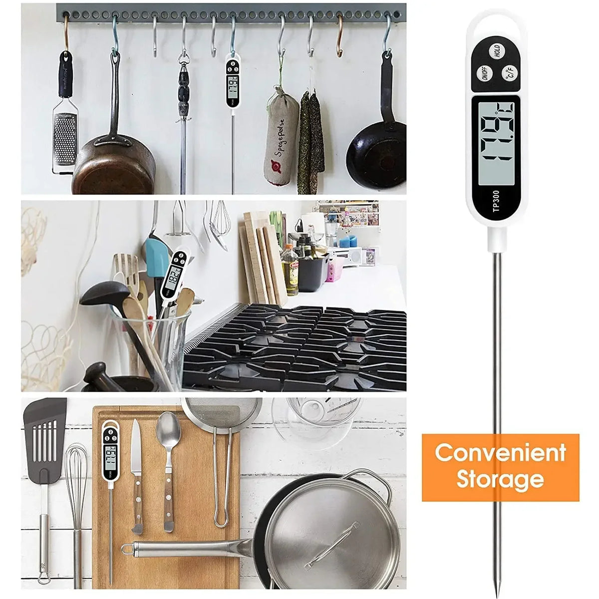 Stainless Steel Probe Food Thermometer