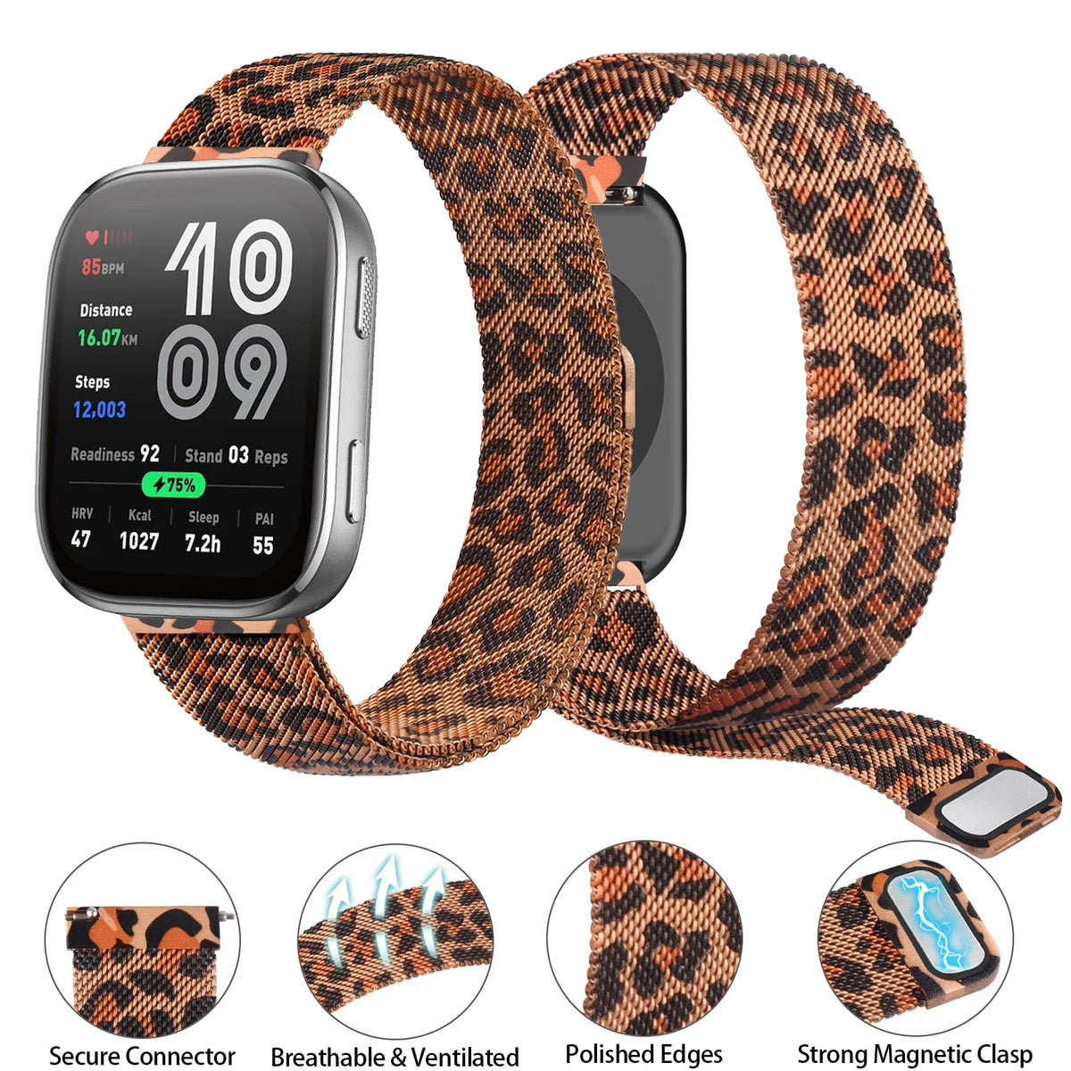Magnetic Metal Mesh Strap for Amazfit Bip 6 (22mm)