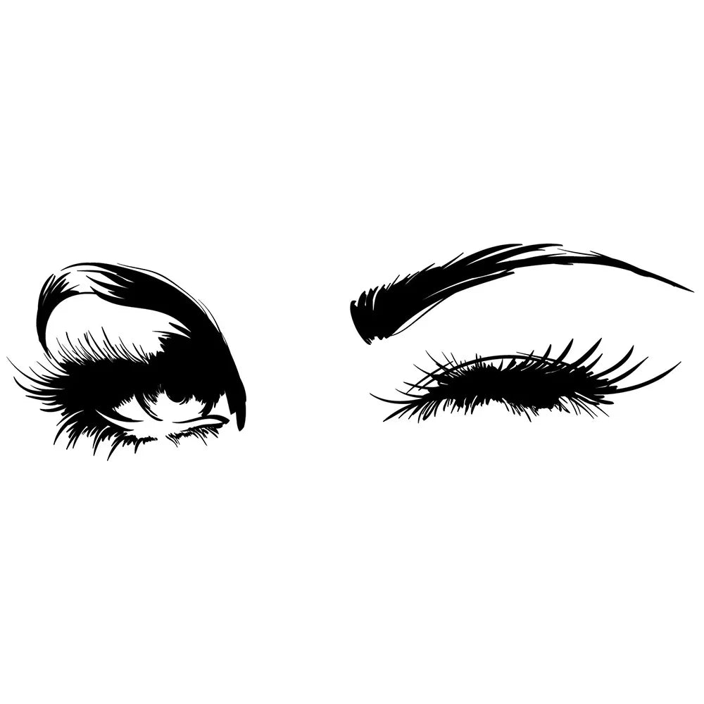Wall Decals Beautiful Charming Eyes Lashes Wink Decor Wall Art Mural Vinyl Decal Stickers Interior Design Bedroom Sticker