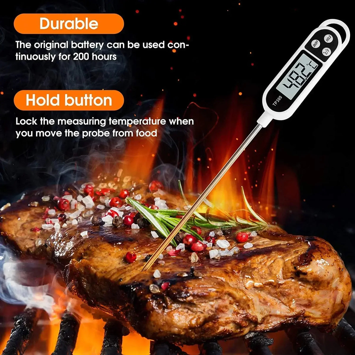Stainless Steel Probe Food Thermometer