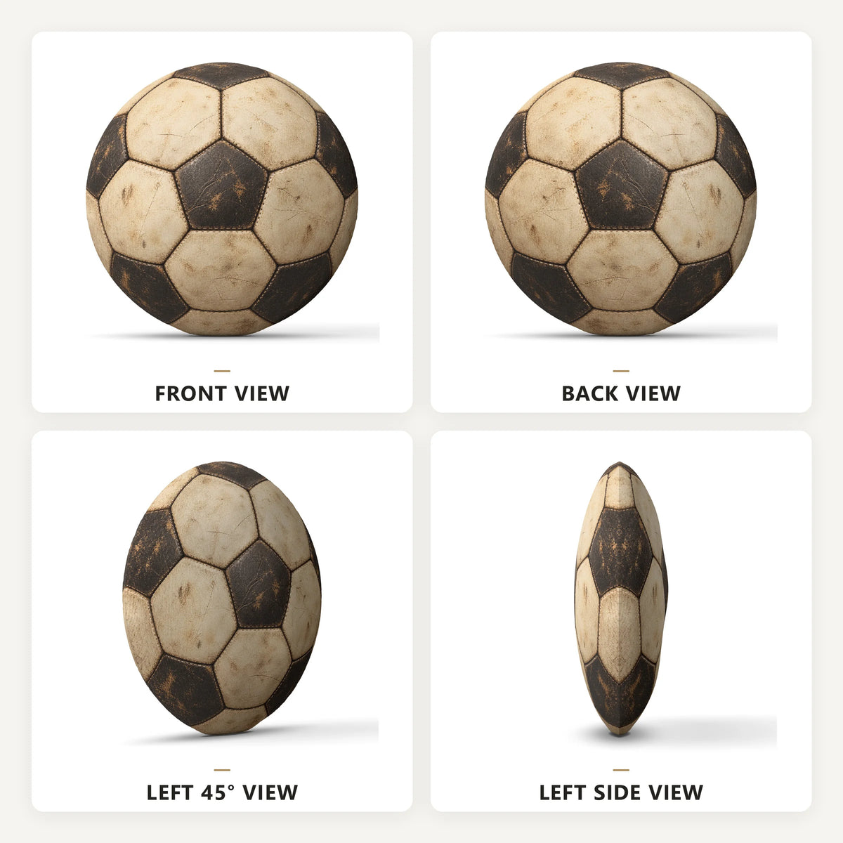 Vintage Football Cushion – Round Throw Pillow