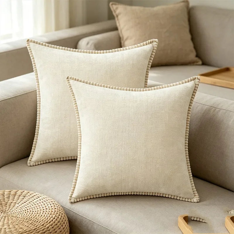 Black Cushion Cover Chenille Throw PillowCover 30/40/45cm Decorative Pillows for Sofa Bed Velvet Luxury Sofa Cushions Home Decor