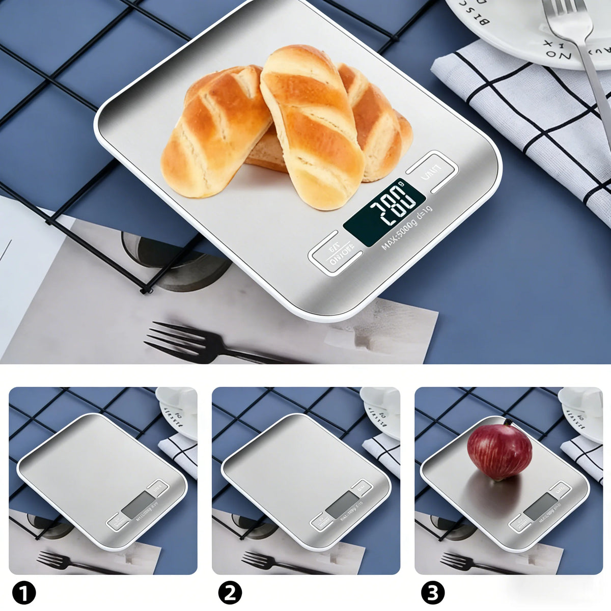 Digital Kitchen Scale – 1g Precision, LED Display