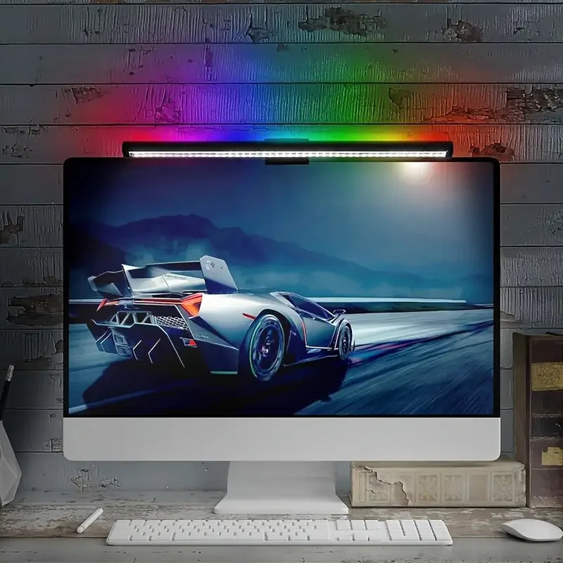 LED Monitor Light Bar – Dimmable, Optional RGB