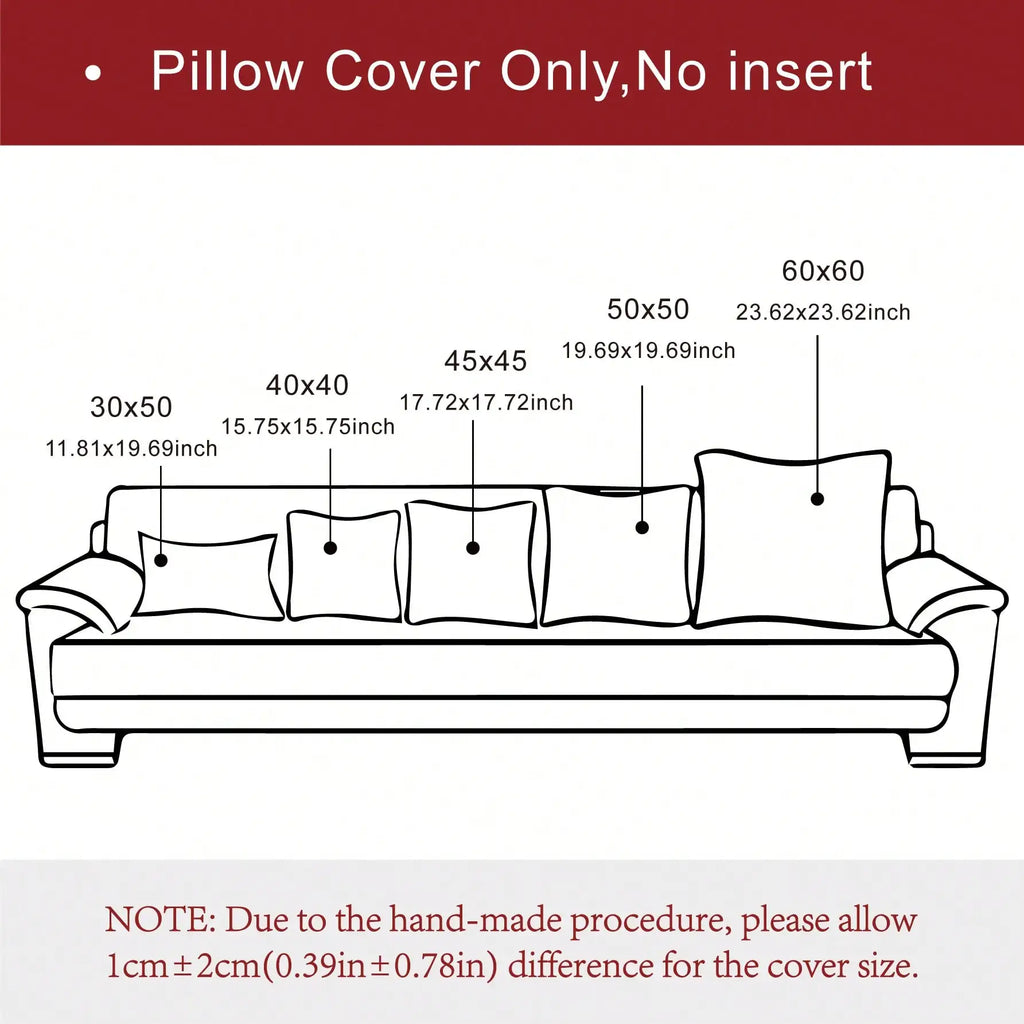 Black Cushion Cover Chenille Throw PillowCover 30/40/45cm Decorative Pillows for Sofa Bed Velvet Luxury Sofa Cushions Home Decor