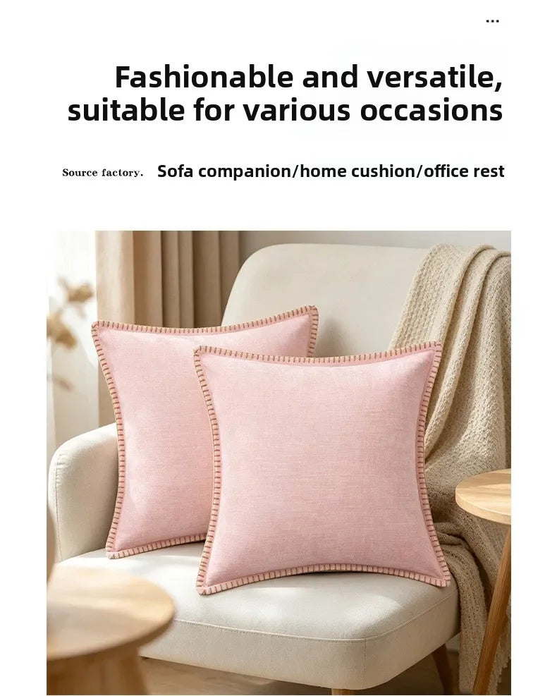Black Cushion Cover Chenille Throw PillowCover 30/40/45cm Decorative Pillows for Sofa Bed Velvet Luxury Sofa Cushions Home Decor