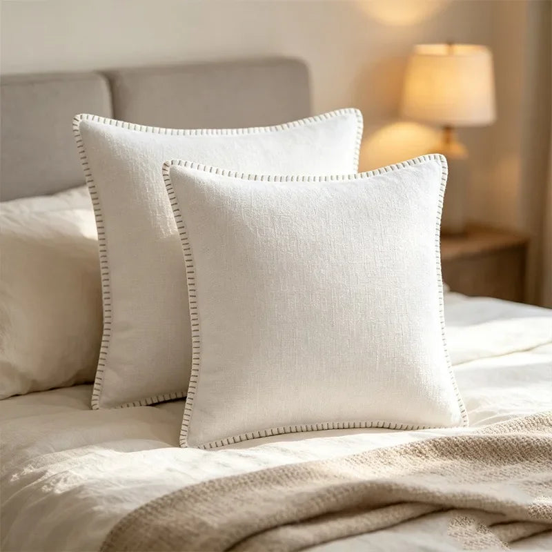 Black Cushion Cover Chenille Throw PillowCover 30/40/45cm Decorative Pillows for Sofa Bed Velvet Luxury Sofa Cushions Home Decor
