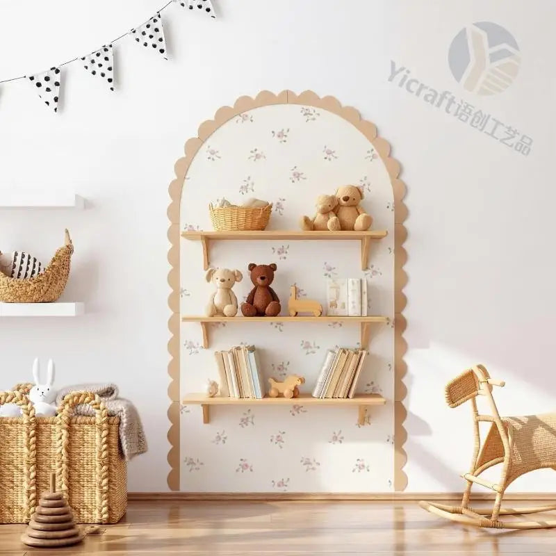 Scalloped Wooden Arch Wall Panel