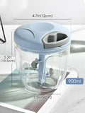 Hand-Pull Garlic & Onion Chopper (500ml / 900ml) + Garlic Press