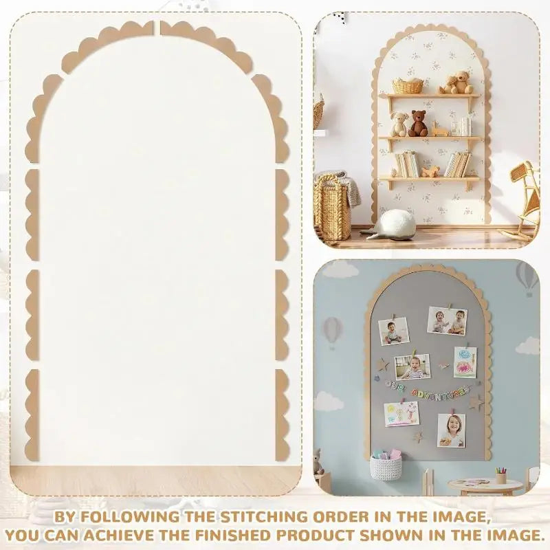 Scalloped Wooden Arch Wall Panel