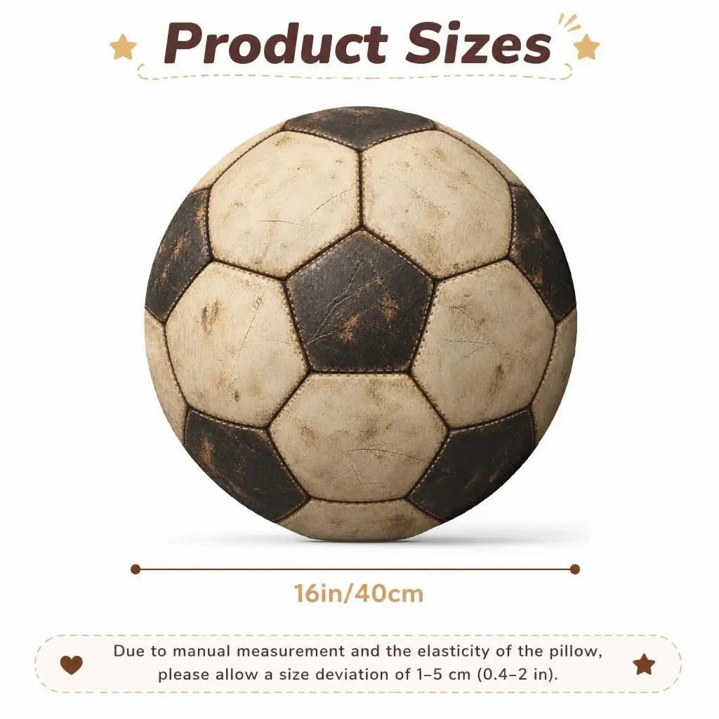 Vintage Football Cushion – Round Throw Pillow