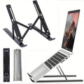 Adjustable Aluminium Laptop Stand – Foldable, 6 Heights (8–16")