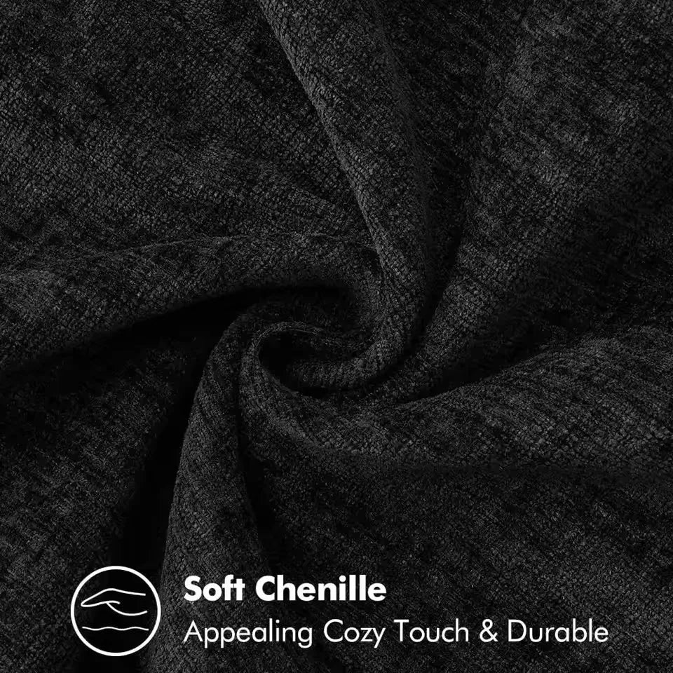 Black Cushion Cover Chenille Throw PillowCover 30/40/45cm Decorative Pillows for Sofa Bed Velvet Luxury Sofa Cushions Home Decor