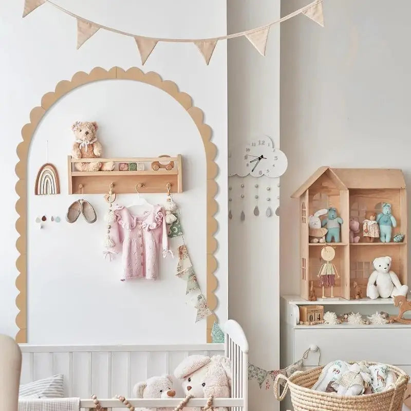 Scalloped Wooden Arch Wall Panel