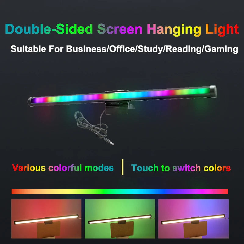 LED Monitor Light Bar – Dimmable, Optional RGB
