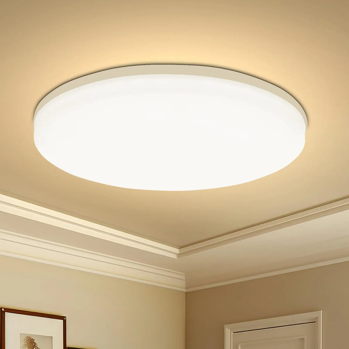 Round LED Ceiling Light – Slim Flush Mount (18–48W)