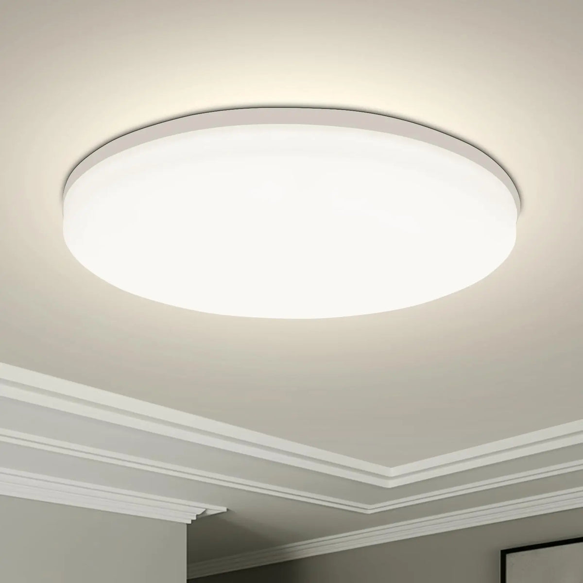 Round LED Ceiling Light – Slim Flush Mount (18–48W)